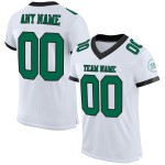 Custom White Kelly Green-Black Mesh Authentic Football Jersey Custom White Kelly Green-Black Mesh Authentic Football Jersey