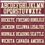 Custom Burgundy White-Old Gold Mesh Authentic Football Jersey