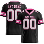 Custom Black White-Pink Mesh Authentic Football Jersey Custom Black White-Pink Mesh Authentic Football Jersey