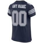 Custom Navy Gray-White Mesh Authentic Football Jersey Custom Navy Gray-White Mesh Authentic Football Jersey