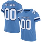 Custom Light Blue White-Navy Mesh Authentic Football Jersey Custom Light Blue White-Navy Mesh Authentic Football Jersey