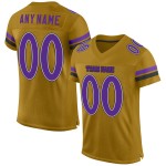 Custom Old Gold Purple-Black Mesh Authentic Football Jersey Custom Old Gold Purple-Black Mesh Authentic Football Jersey