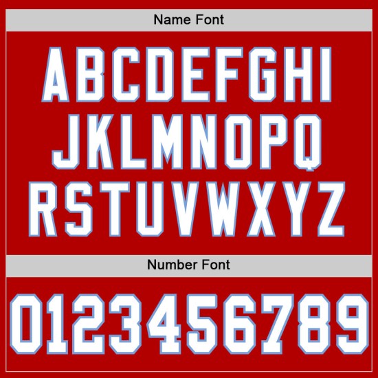 Custom Red White-Light Blue Mesh Authentic Football Jersey Custom Red White-Light Blue Mesh Authentic Football Jersey