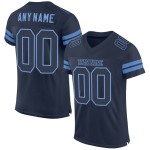 Custom Navy Navy-Light Blue Mesh Authentic Football Jersey Custom Navy Navy-Light Blue Mesh Authentic Football Jersey