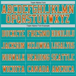 Custom Aqua Texas Orange-White Mesh Authentic Football Jersey Custom Aqua Texas Orange-White Mesh Authentic Football Jersey