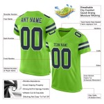 Custom Neon Green Navy-White Mesh Authentic Football Jersey Custom Neon Green Navy-White Mesh Authentic Football Jersey