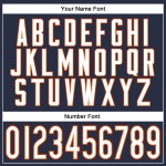 Custom Navy White-Orange Mesh Authentic Throwback Football Jersey Custom Navy White-Orange Mesh Authentic Throwback Football Jersey