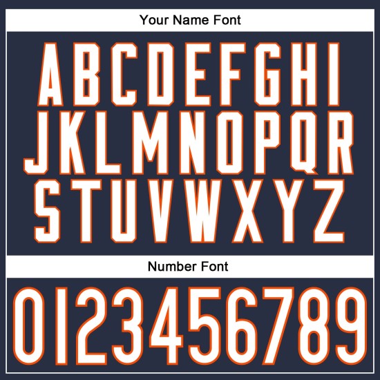 Custom Navy White-Orange Mesh Authentic Throwback Football Jersey Custom Navy White-Orange Mesh Authentic Throwback Football Jersey