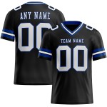 Custom Black White-Royal Mesh Authentic Football Jersey Custom Black White-Royal Mesh Authentic Football Jersey