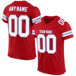 Custom Red White-Light Blue Mesh Authentic Football Jersey Custom Red White-Light Blue Mesh Authentic Football Jersey