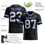 Custom Black White-Royal Mesh Authentic Football Jersey Custom Black White-Royal Mesh Authentic Football Jersey