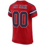 Custom Red Navy-White Mesh Authentic Football Jersey Custom Red Navy-White Mesh Authentic Football Jersey