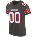 Custom Pewter White-Red Mesh Authentic Football Jersey Custom Pewter White-Red Mesh Authentic Football Jersey