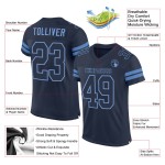 Custom Navy Navy-Light Blue Mesh Authentic Football Jersey Custom Navy Navy-Light Blue Mesh Authentic Football Jersey