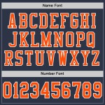 Custom Navy Orange-White Mesh Authentic Football Jersey Custom Navy Orange-White Mesh Authentic Football Jersey
