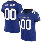 Custom Royal White-Balck Mesh Authentic Football Jersey Custom Royal White-Balck Mesh Authentic Football Jersey