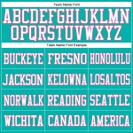 Custom Aqua White-Pink Mesh Authentic Football Jersey Custom Aqua White-Pink Mesh Authentic Football Jersey