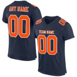 Custom Navy Orange-White Mesh Authentic Football Jersey Custom Navy Orange-White Mesh Authentic Football Jersey