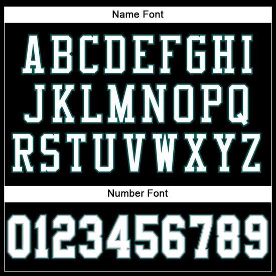 Custom Black White-Midnight Green Mesh Authentic Football Jersey Custom Black White-Midnight Green Mesh Authentic Football Jersey