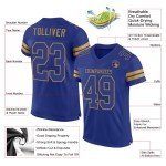 Custom Royal Royal-Old Gold Mesh Authentic Football Jersey Custom Royal Royal-Old Gold Mesh Authentic Football Jersey