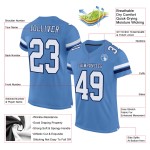 Custom Light Blue White-Navy Mesh Authentic Football Jersey Custom Light Blue White-Navy Mesh Authentic Football Jersey