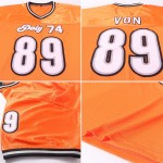 Custom Orange White-Black Mesh Authentic Throwback Football Jersey Custom Orange White-Black Mesh Authentic Throwback Football Jersey