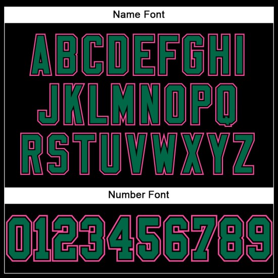Custom Black Kelly Green-Pink Mesh Authentic Football Jersey Custom Black Kelly Green-Pink Mesh Authentic Football Jersey
