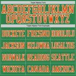 Custom Grass Green Orange-White Mesh Authentic Football Jersey