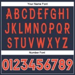 Custom Navy Orange-White Mesh Authentic Throwback Football Jersey Custom Navy Orange-White Mesh Authentic Throwback Football Jersey