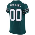 Custom Midnight Green White-Black Mesh Authentic Football Jersey Custom Midnight Green White-Black Mesh Authentic Football Jersey